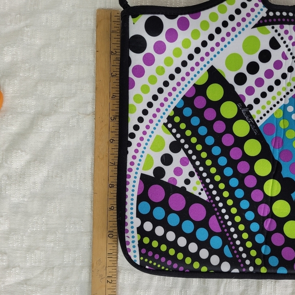 Macbeth Collection black white purple neon green blue laptop bag with handles - Picture 8 of 10